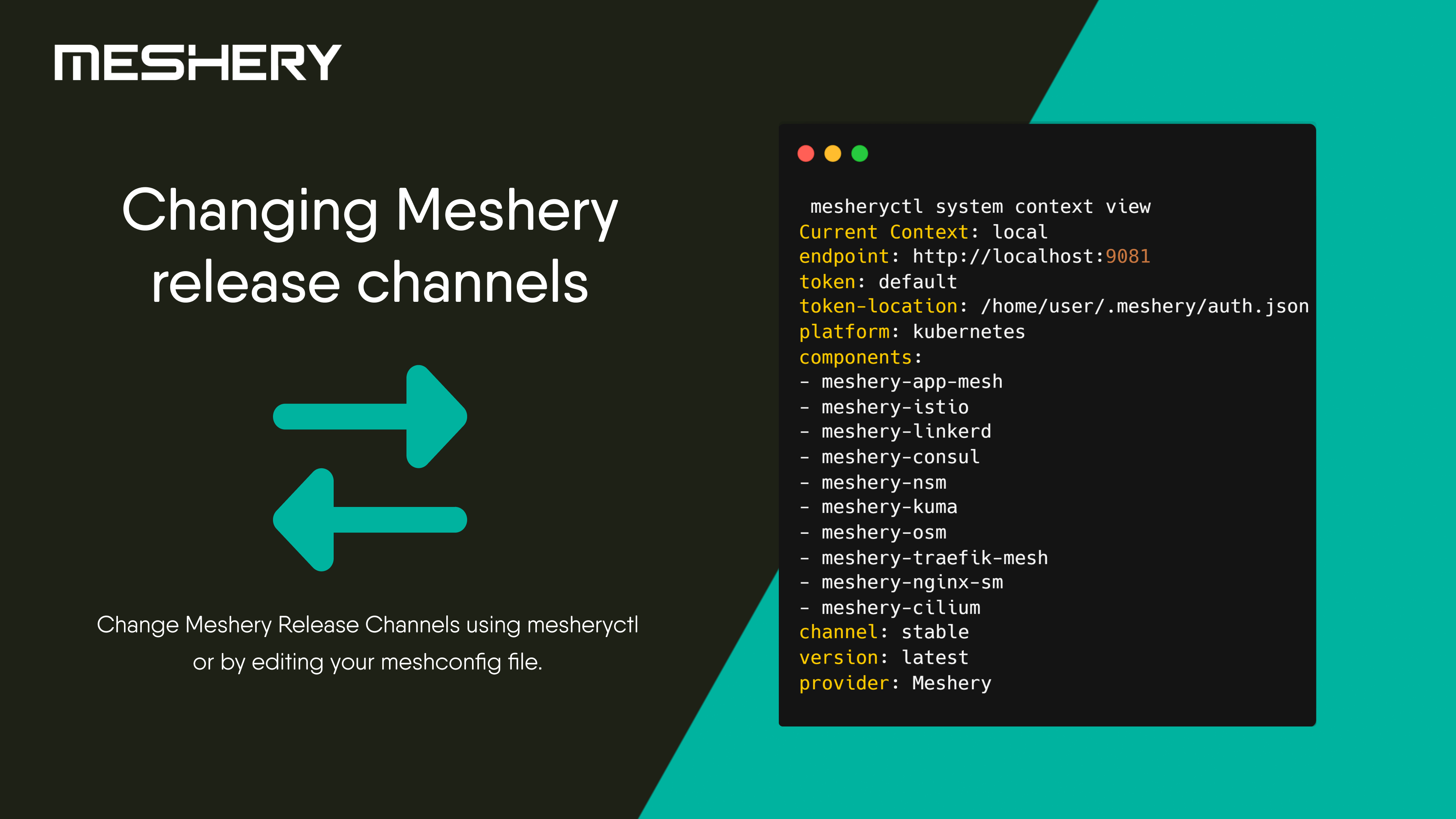 Change Meshery Release Channels